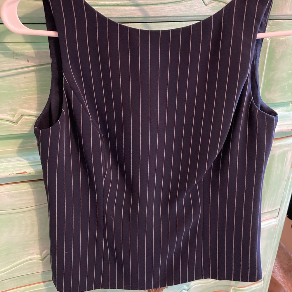 Sleeveless pinstripe shirt by WHBM